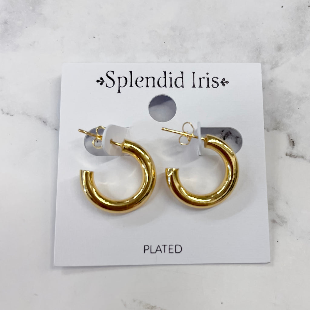 The Perfect Hoop Gold Earrings Small - Lyla's: Clothing, Decor & More - Plano Boutique
