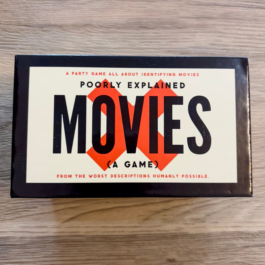 Poorly Explained Movies – Party Game with 300 Cards Featuring Uniquely Terrible Descriptions of Movies - Lyla's: Clothing, Decor & More - Plano Boutique