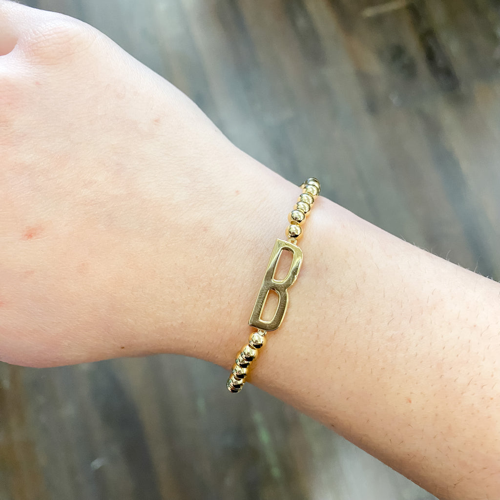 Initial Sideways Initial Bracelet - Lyla's: Clothing, Decor & More - Plano Boutique