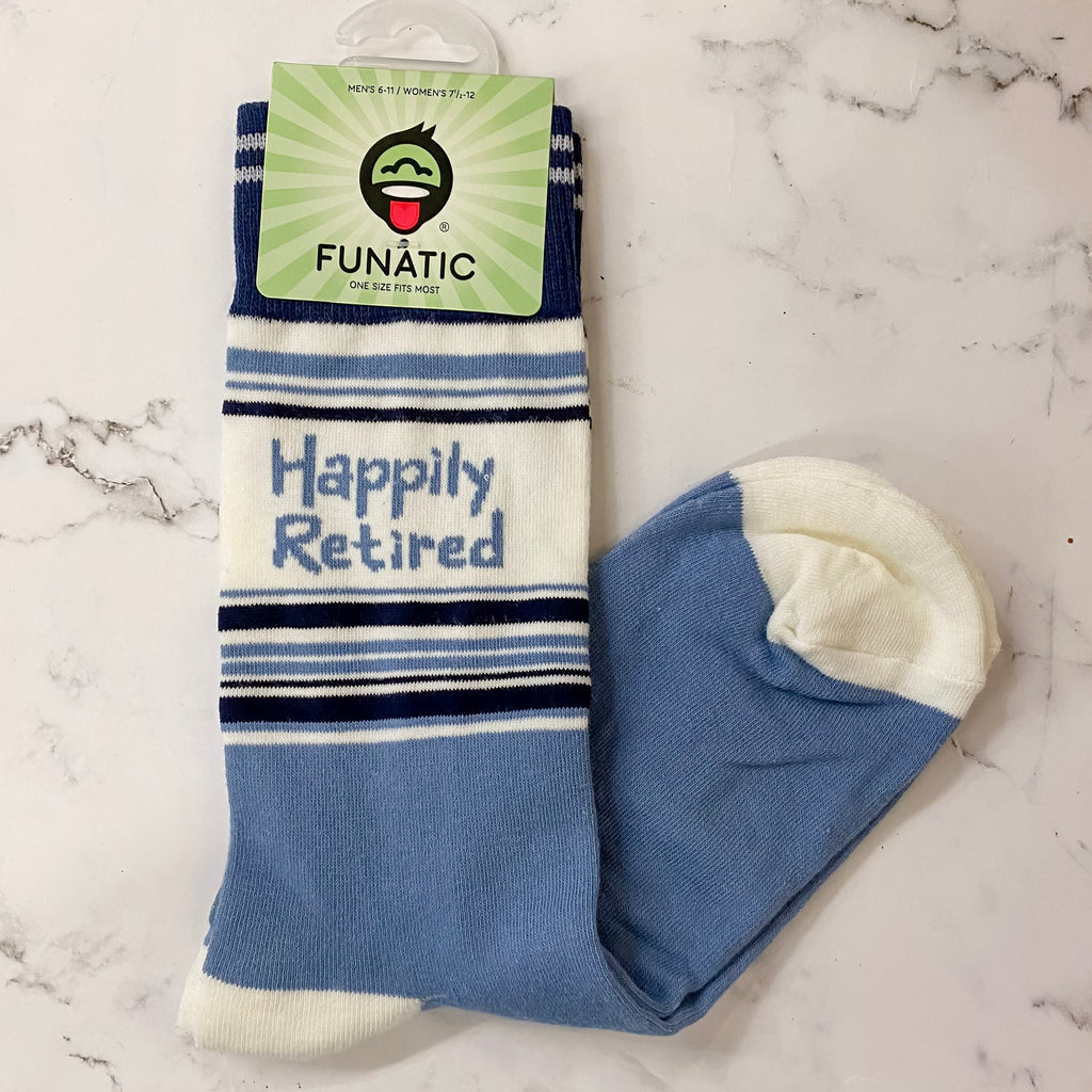 Happily Retired - Not My Problem Anymore Mens Socks - Lyla's: Clothing, Decor & More - Plano Boutique