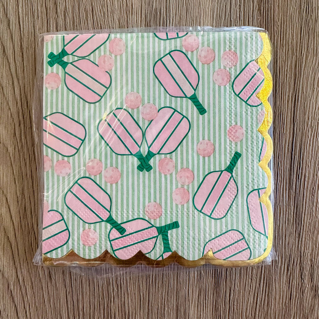 Pickleball Stripe Paper Beverage Napkins - Lyla's: Clothing, Decor & More - Plano Boutique