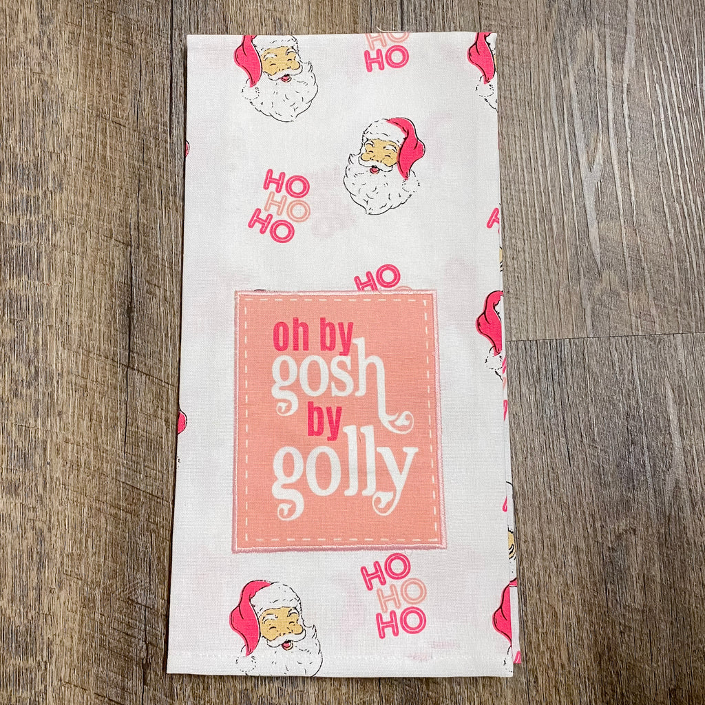 Oh By Gosh By Golly Christmas Tea Towel - Lyla's: Clothing, Decor & More - Plano Boutique