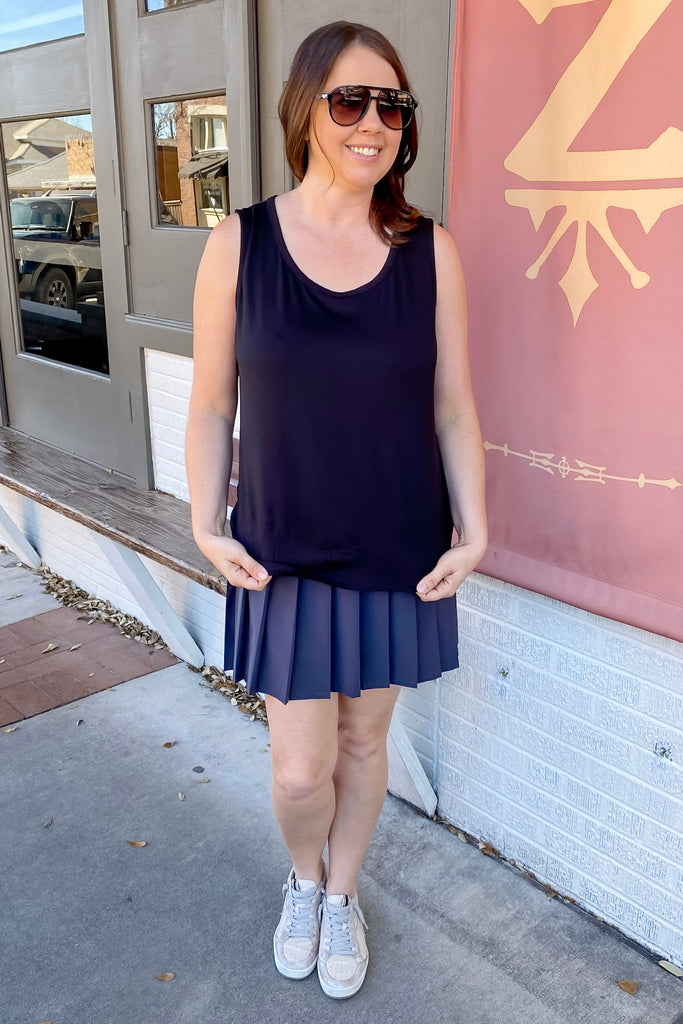 Athleisure Viscose Modal Sleeveless Black Tank - Lyla's: Clothing, Decor & More - Plano Boutique