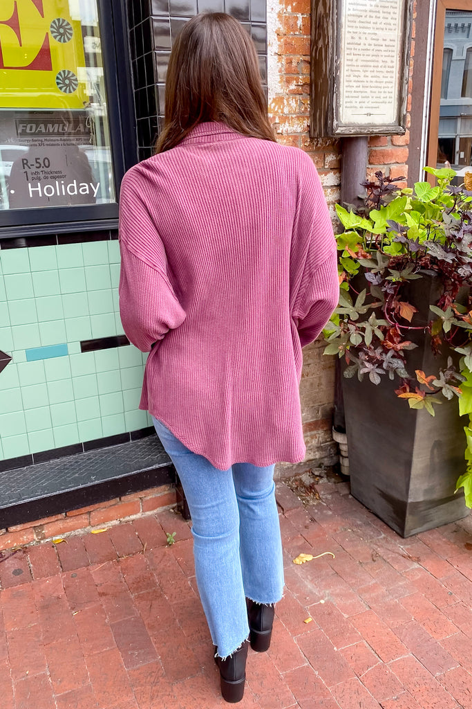 Start Small Corduroy Dark Cherry Shacket - Lyla's: Clothing, Decor & More - Plano Boutique