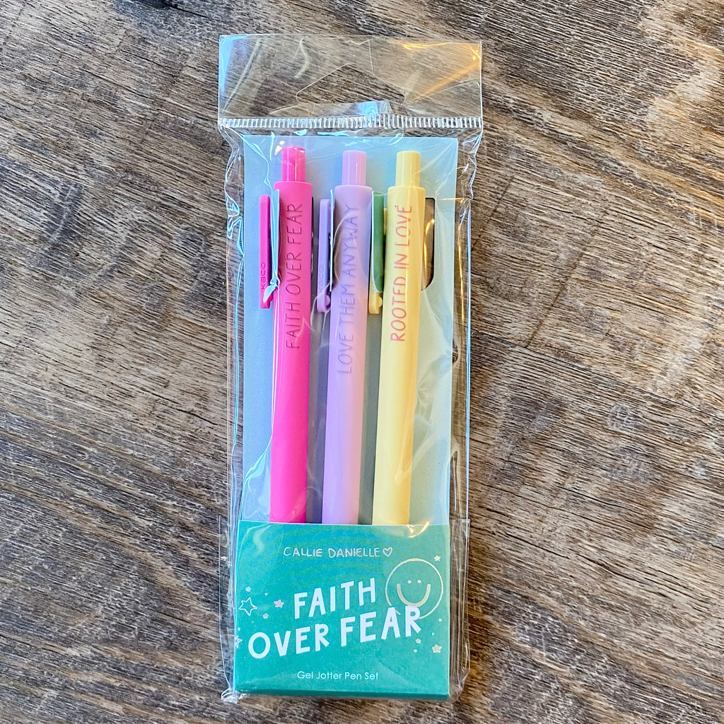 Faith Over Fear Pen Set - Lyla's: Clothing, Decor & More - Plano Boutique