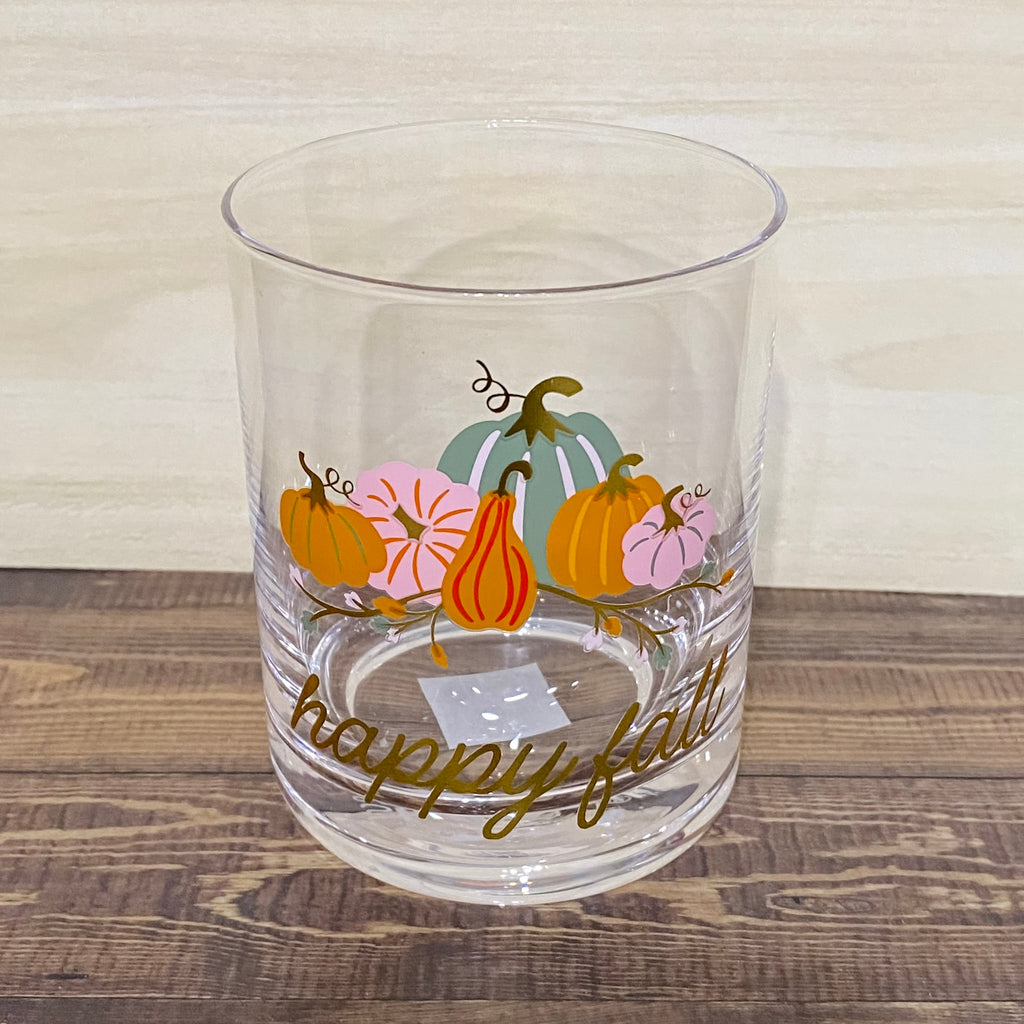 Happy Fall Rocks Glass - Lyla's: Clothing, Decor & More - Plano Boutique
