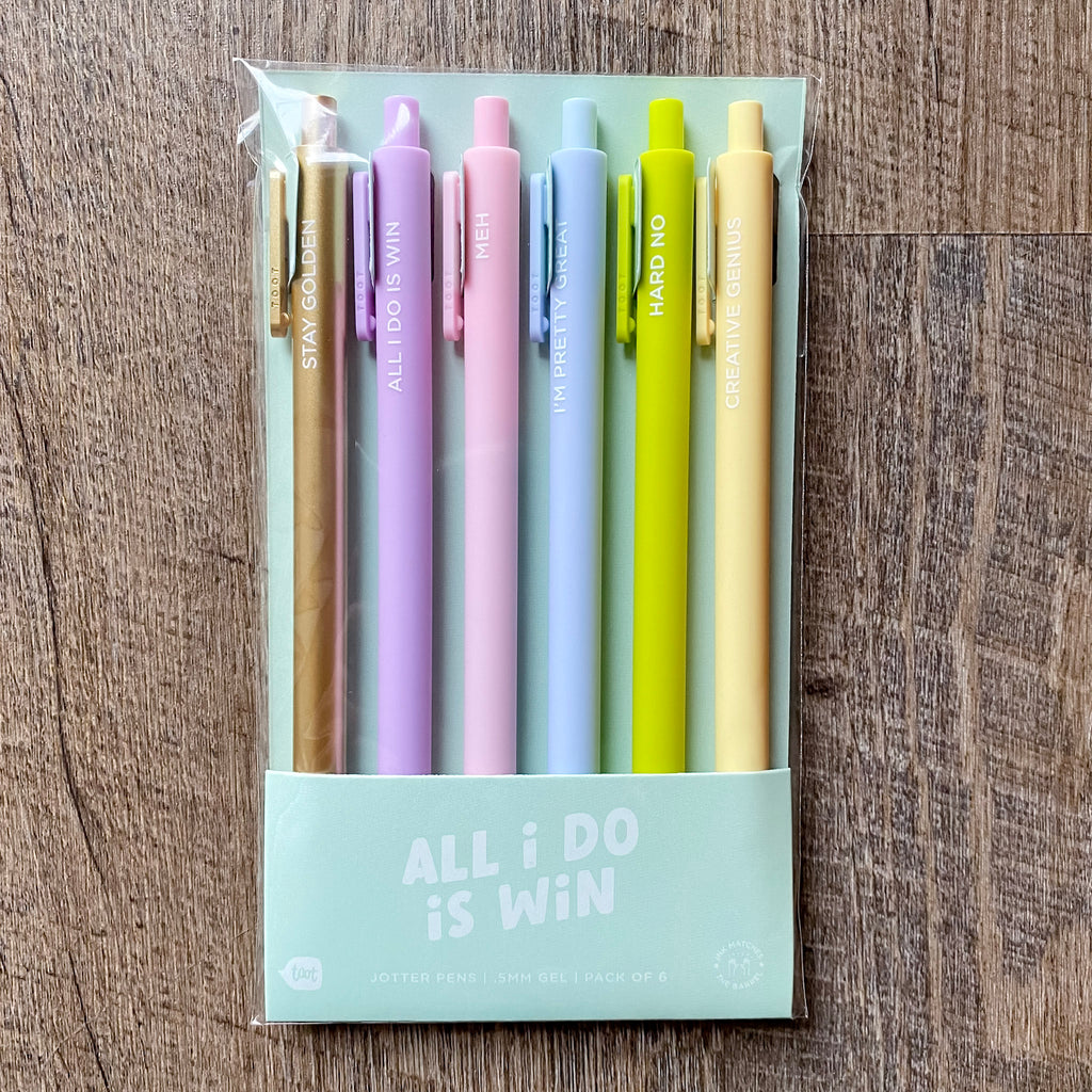 All I Do Is Win Jotter Pens Set of 6 - Lyla's: Clothing, Decor & More - Plano Boutique