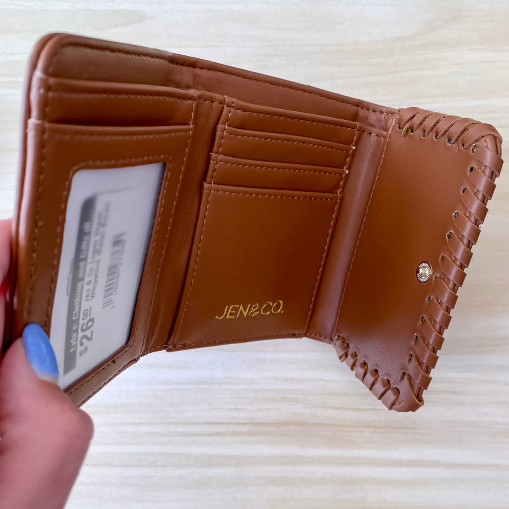 Jen & Co Logan Vegan Whipstitch Wallet - Lyla's: Clothing, Decor & More - Plano Boutique