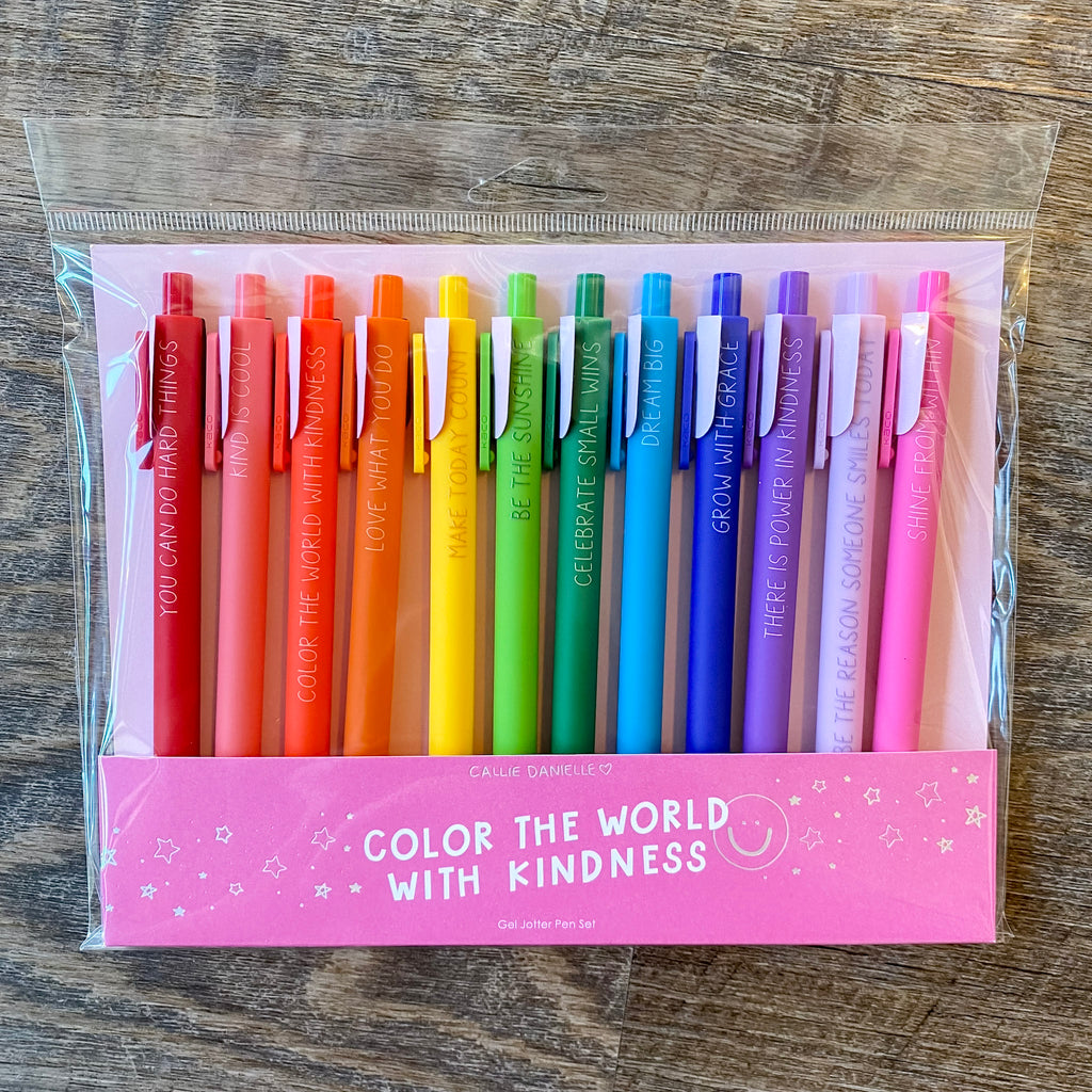 Color The World With Kindness Pen Set - Lyla's: Clothing, Decor & More - Plano Boutique