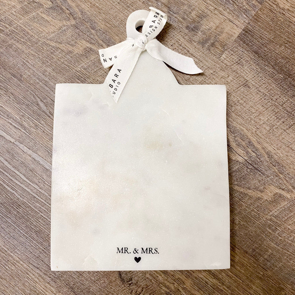 Marble Board with Handle - Mr. & Mrs. - Lyla's: Clothing, Decor & More - Plano Boutique