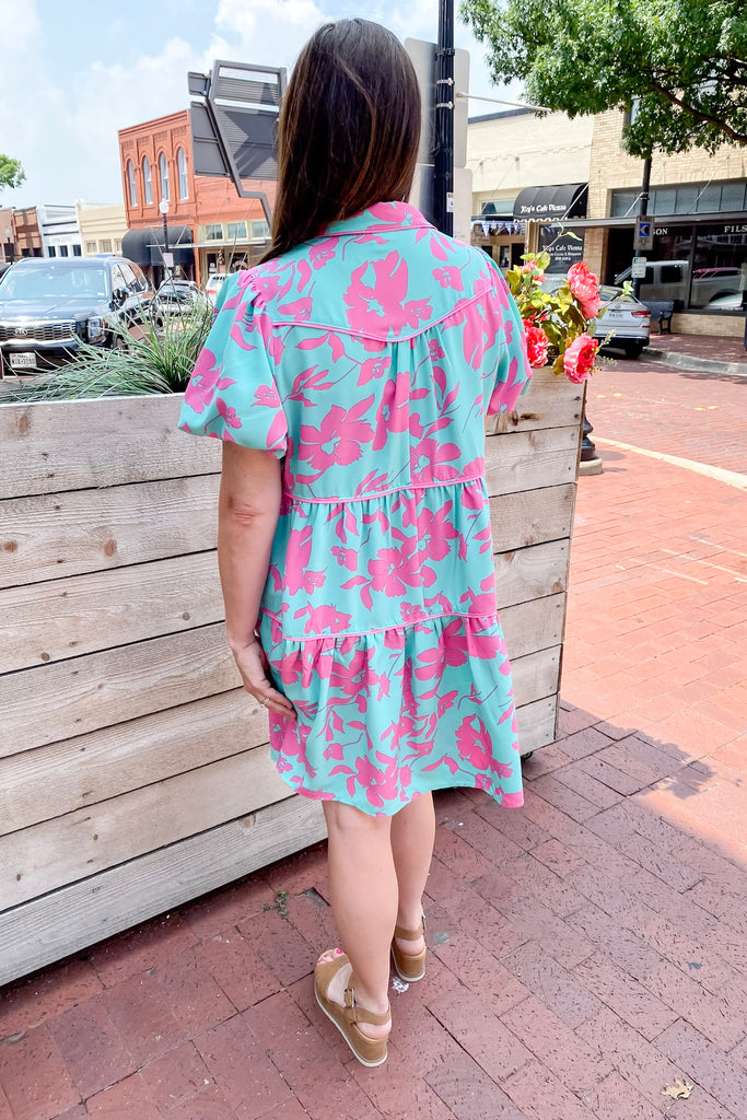 Cotton Candy Mix Floral Print Dress - Lyla's: Clothing, Decor & More - Plano Boutique