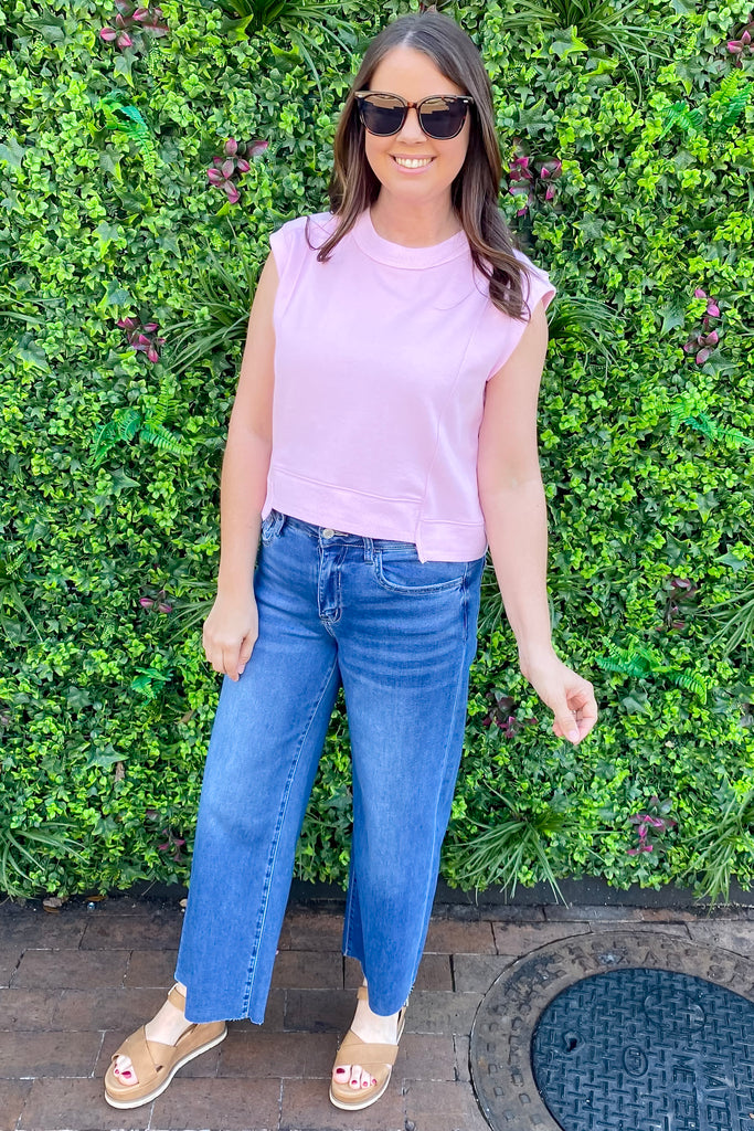 Here We Are Lilac Pink Top - Lyla's: Clothing, Decor & More - Plano Boutique