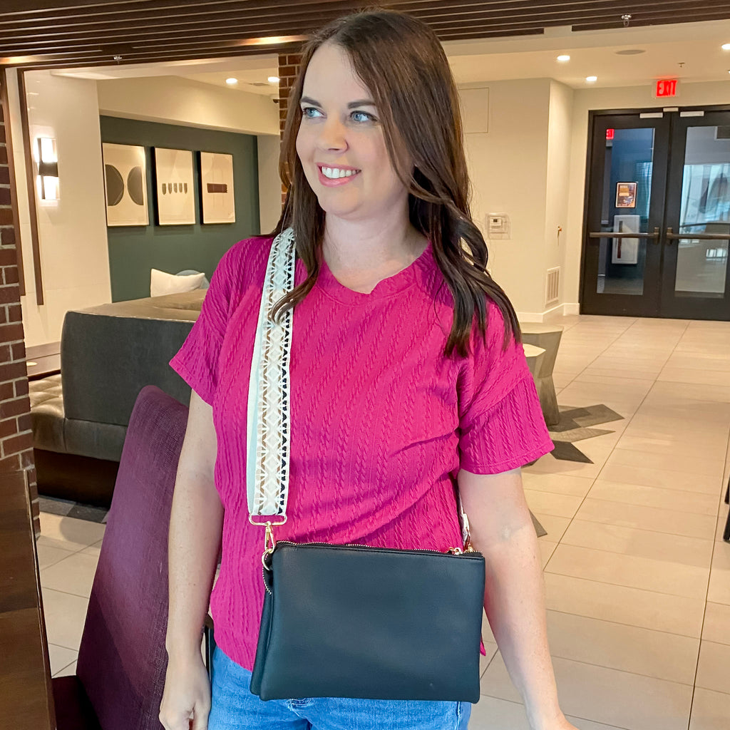 Jen & Co Izzy Crossbody Handbag - Black - Lyla's: Clothing, Decor & More - Plano Boutique