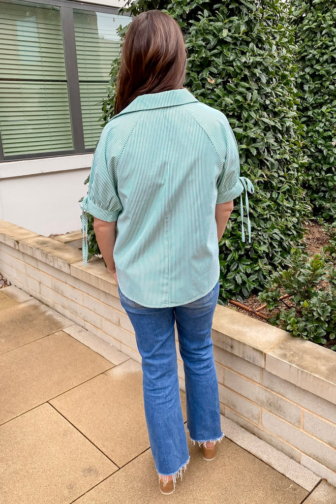 Fresh Flow Striped Green Top - Lyla's: Clothing, Decor & More - Plano Boutique