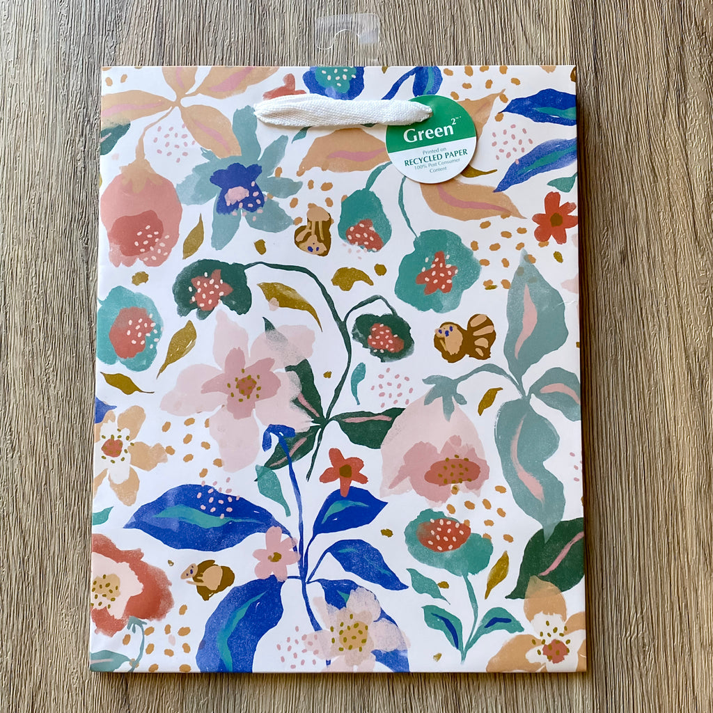 Citrus Floral Print Medium Gift Bag - Lyla's: Clothing, Decor & More - Plano Boutique