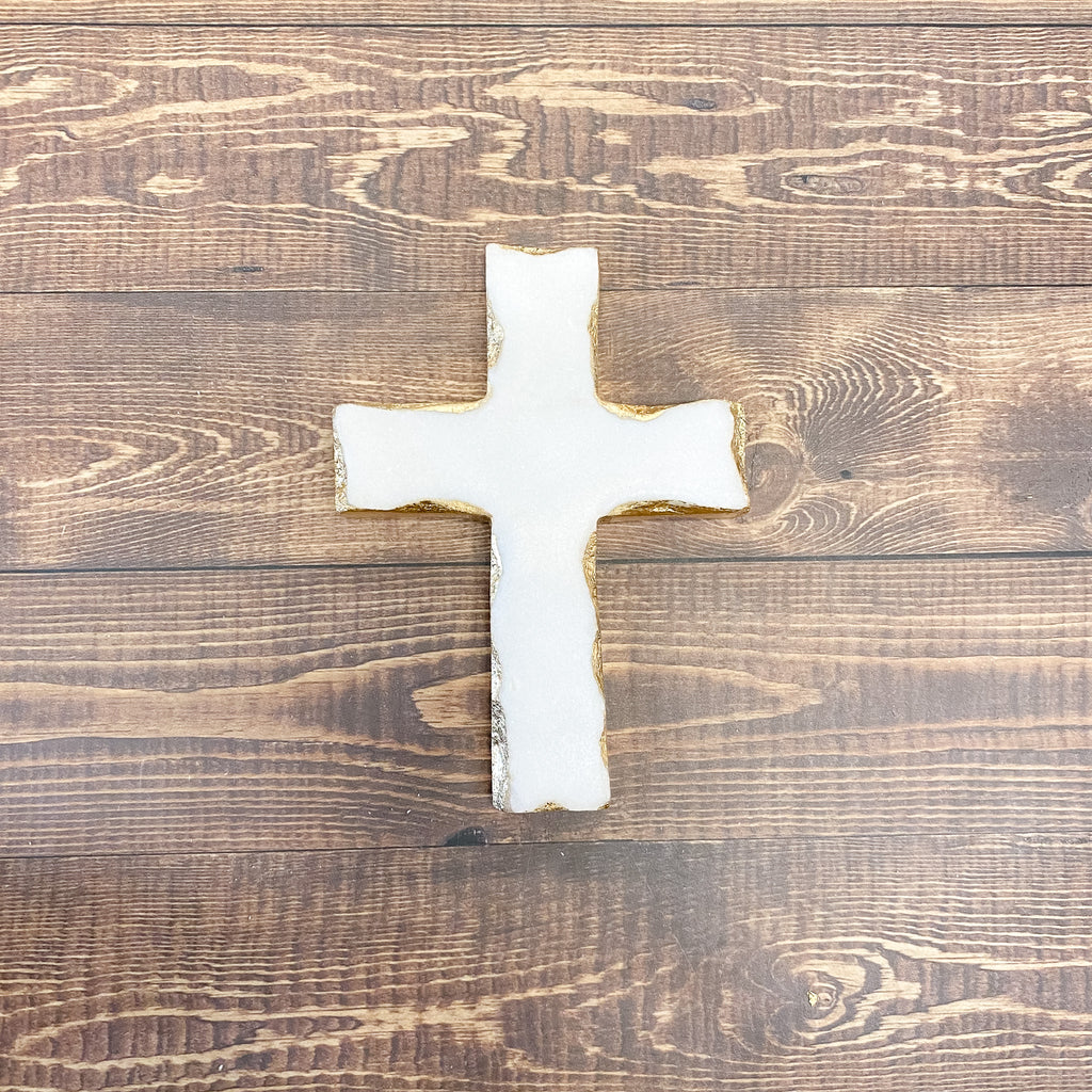 Marble Prayer Cross - Lyla's: Clothing, Decor & More - Plano Boutique