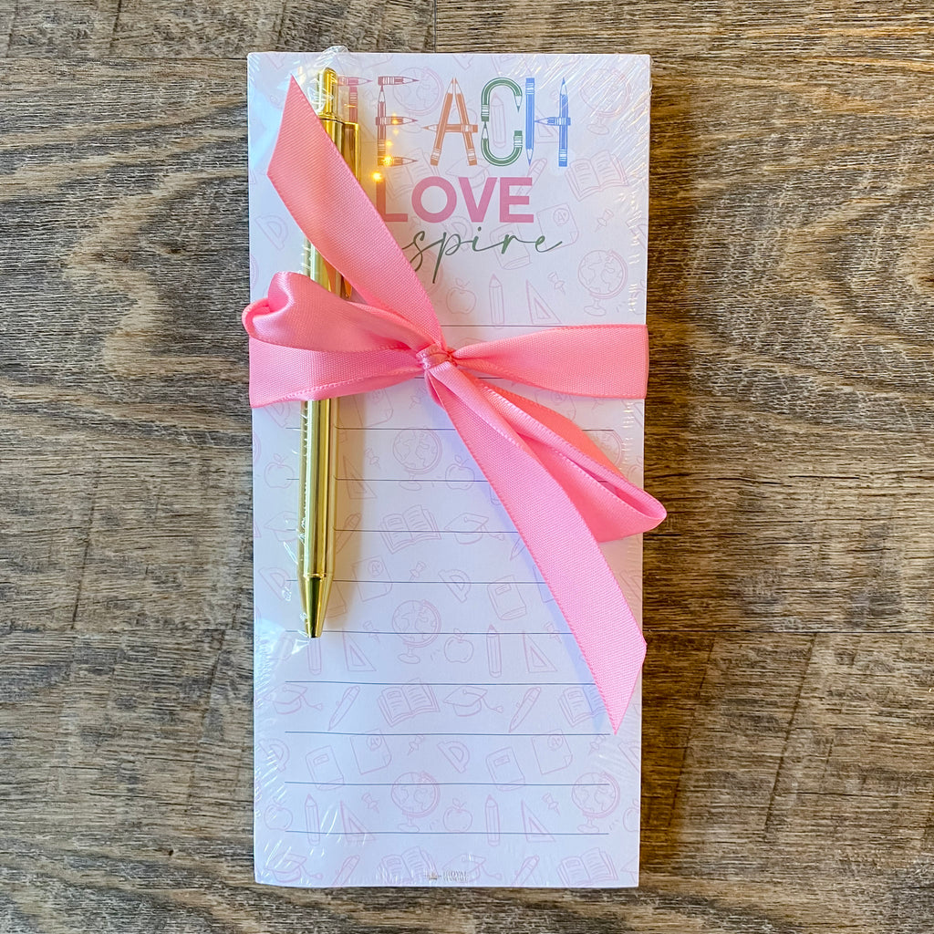 Teach Love Inspire Notepad Gift Set - Lyla's: Clothing, Decor & More - Plano Boutique