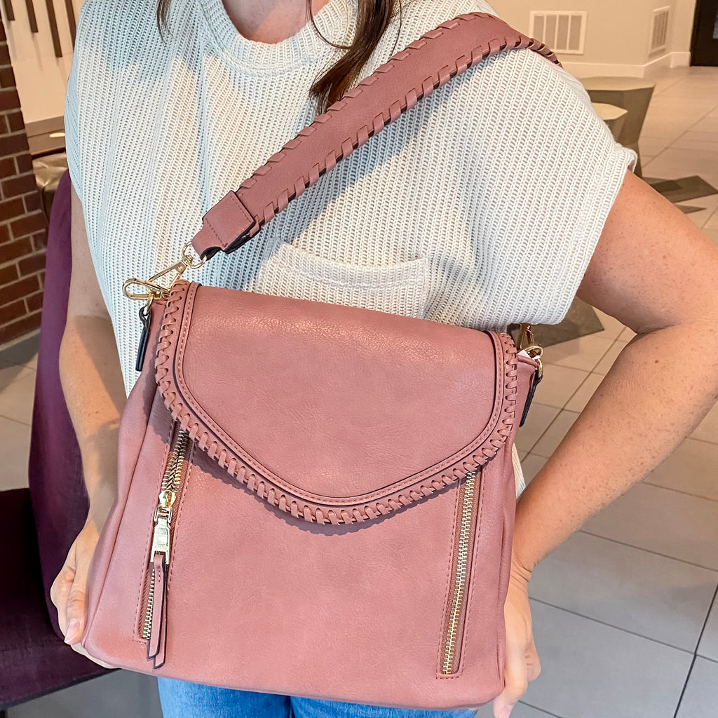 Jen & Co Lorelei Crossbody Handbag - Dark Mauve - Lyla's: Clothing, Decor & More - Plano Boutique