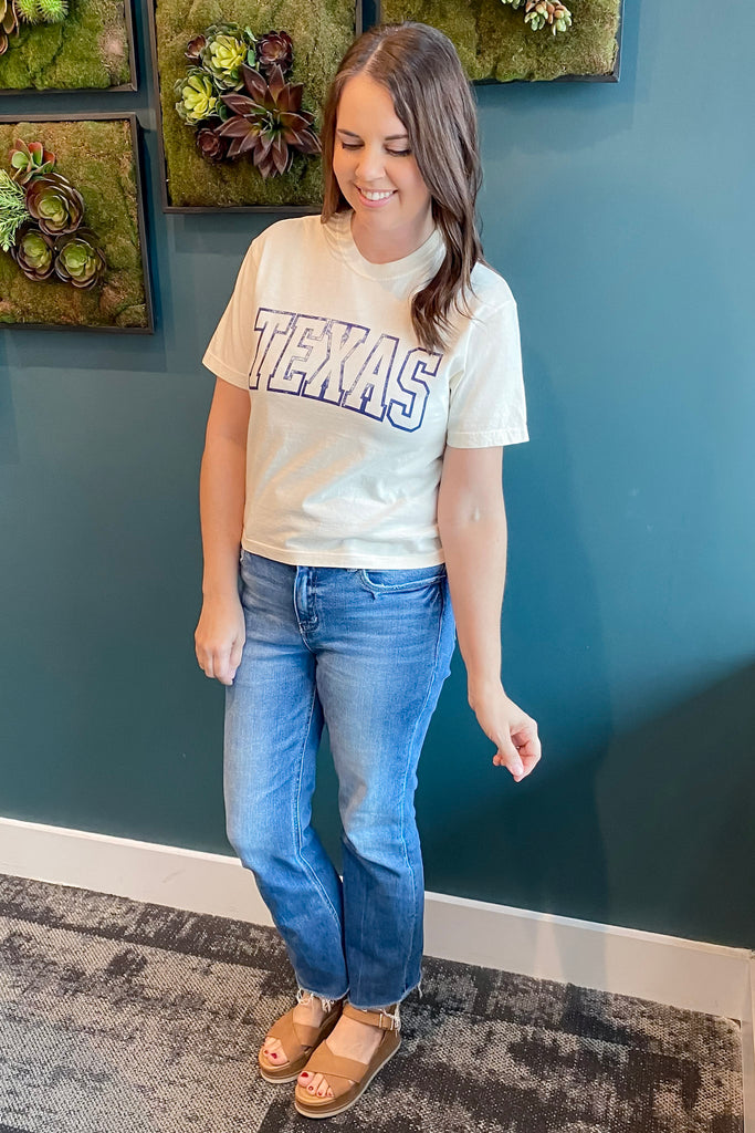 Texas Arched Outline Ivory Top - Lyla's: Clothing, Decor & More - Plano Boutique