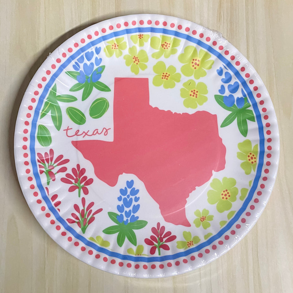 Texas States in Bloom - Set of 4 Melamine Plates - Lyla's: Clothing, Decor & More - Plano Boutique