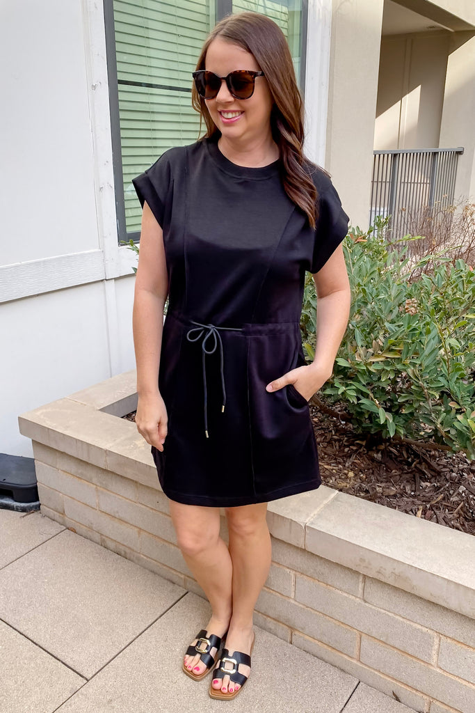Perfect Harmony Pleated Black Dress - Lyla's: Clothing, Decor & More - Plano Boutique