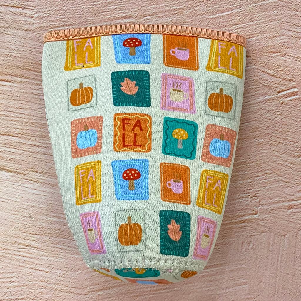 Fall Patches Medium Drink Sleeve - Lyla's: Clothing, Decor & More - Plano Boutique