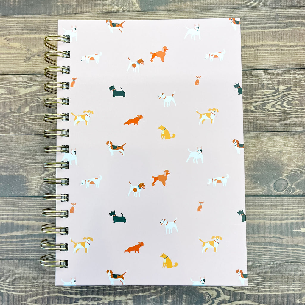 Dog Pattern 6 x 8 Spiral Hard Cover Journal - Lyla's: Clothing, Decor & More - Plano Boutique