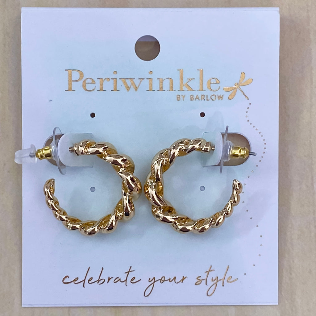 Gold Weave Hoop Earring - Lyla's: Clothing, Decor & More - Plano Boutique