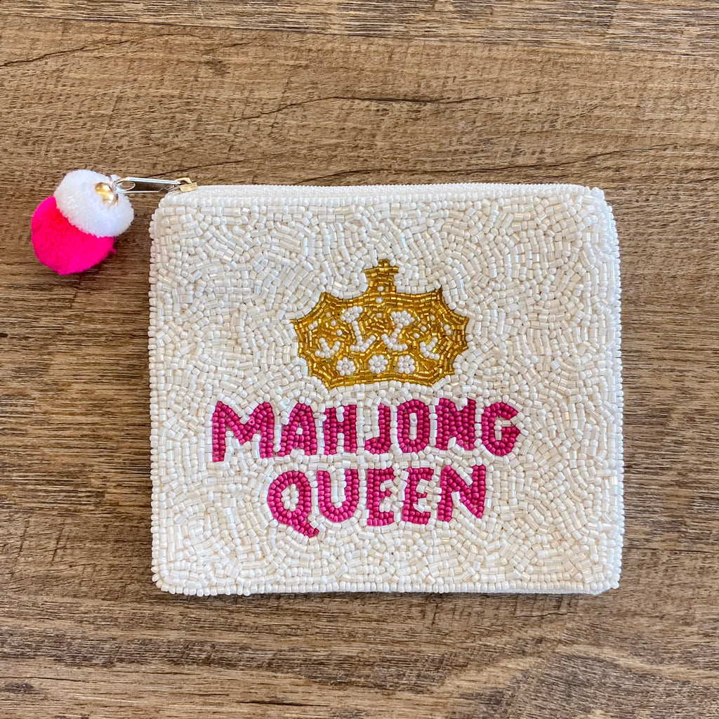 Mahjong Queen Beaded Coin Purse - Lyla's: Clothing, Decor & More - Plano Boutique
