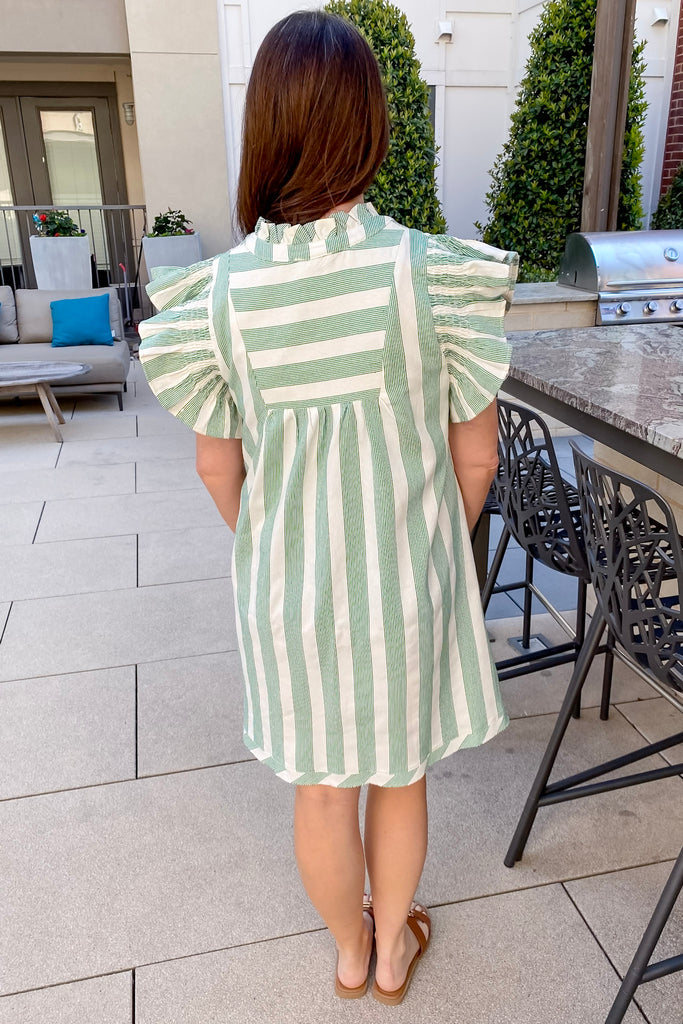 Sail Away Striped Green Dress - Lyla's: Clothing, Decor & More - Plano Boutique