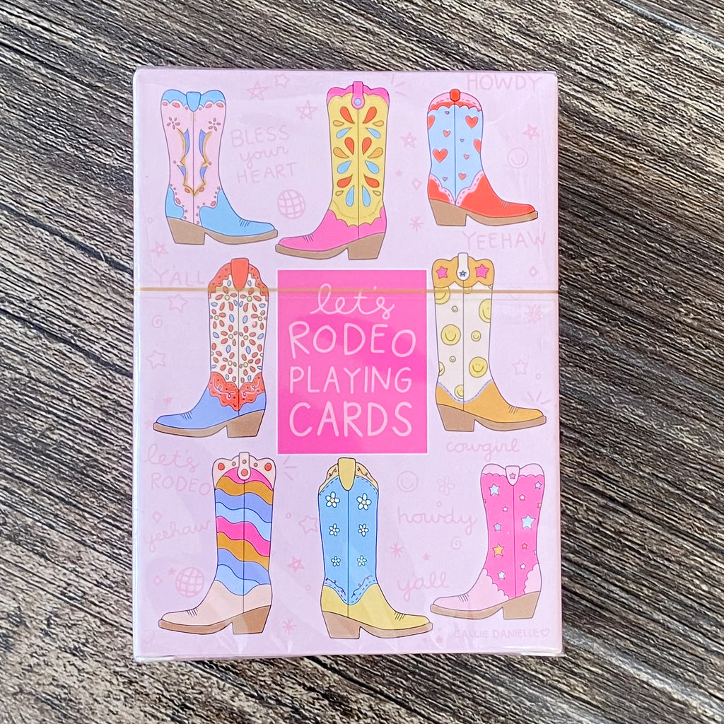 Let's Rodeo Western Cowgirl Boots Deck of Playing Cards - Lyla's: Clothing, Decor & More - Plano Boutique