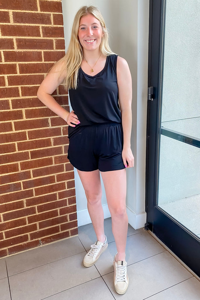 Athleisure Viscose Tulip Black Shorts - Lyla's: Clothing, Decor & More - Plano Boutique