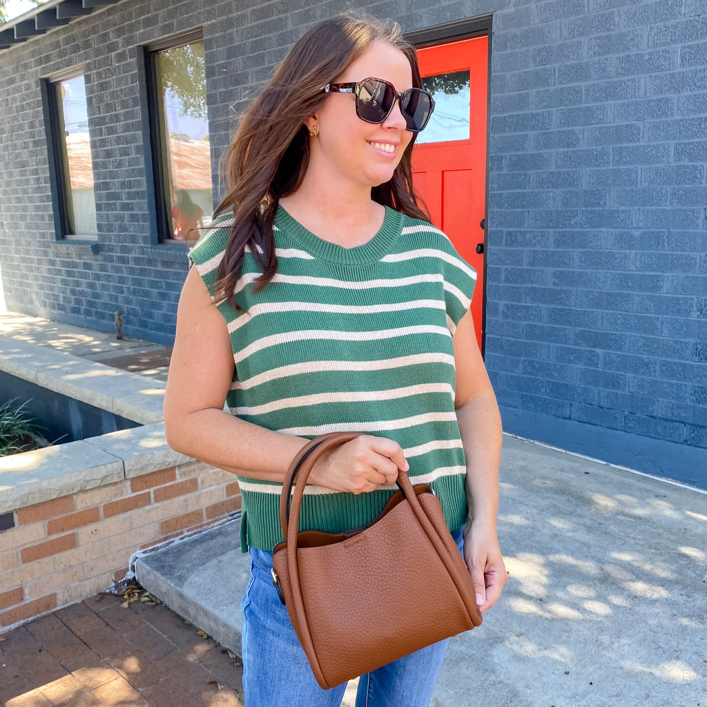 Jen & Co Ruby 3 Compartment Satchel with Dual Handles - Brown - Lyla's: Clothing, Decor & More - Plano Boutique
