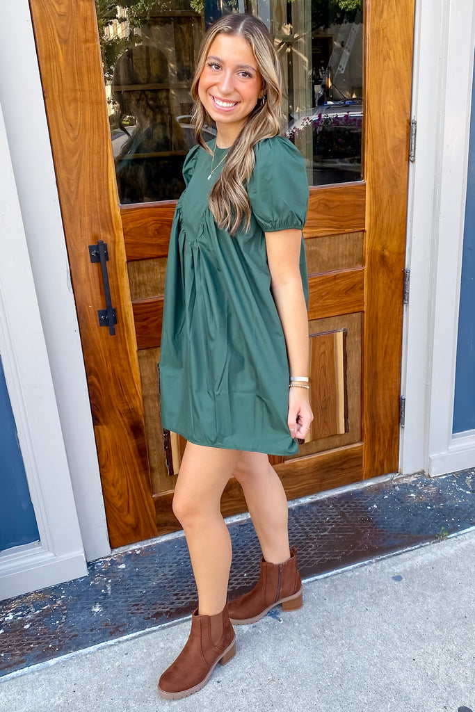 Good To Know Hunter Green Dress - Lyla's: Clothing, Decor & More - Plano Boutique