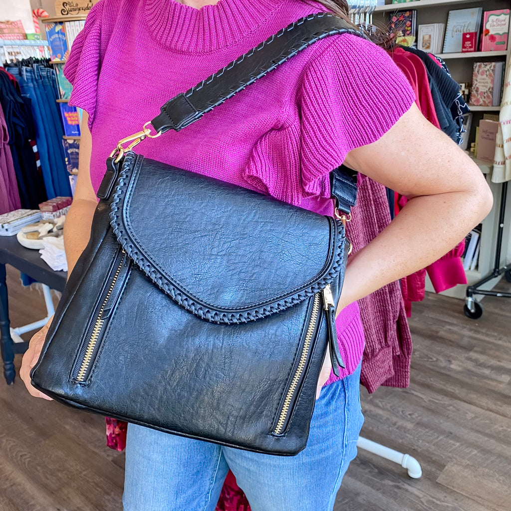 Jen & Co Lorelei Crossbody Handbag - Black - Lyla's: Clothing, Decor & More - Plano Boutique