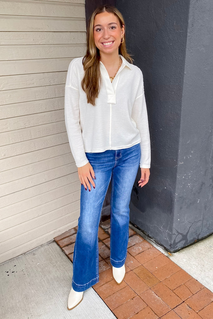 Made For You Cream Collar Sweater - Lyla's: Clothing, Decor & More - Plano Boutique