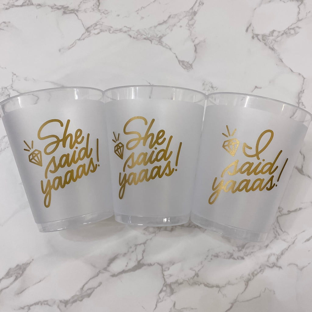 She Said Yaaas! Reusable Cup Set by XO Fetti - Lyla's: Clothing, Decor & More - Plano Boutique