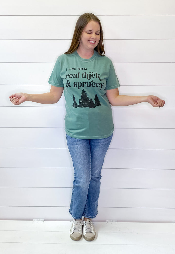 I Like Them Real Thick and Sprucey Christmas Top - Lyla's: Clothing, Decor & More - Plano Boutique