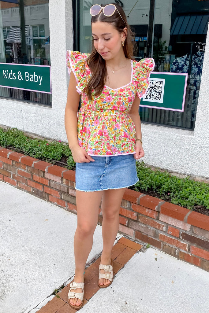 Enjoy the Moments Floral Print Pink Top - Lyla's: Clothing, Decor & More - Plano Boutique