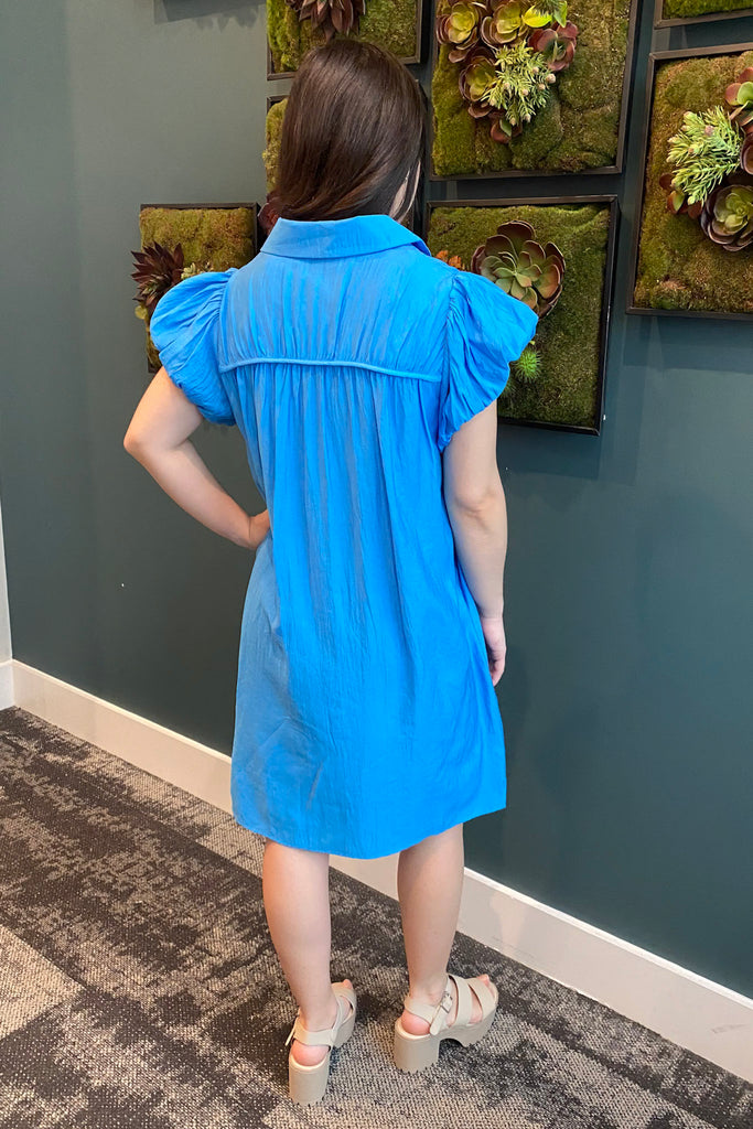 Give Me A Reason French Blue Dress - Lyla's: Clothing, Decor & More - Plano Boutique