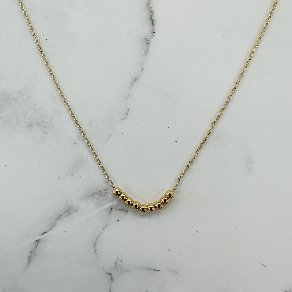 Delicate Gold Beads Necklace - Lyla's: Clothing, Decor & More - Plano Boutique