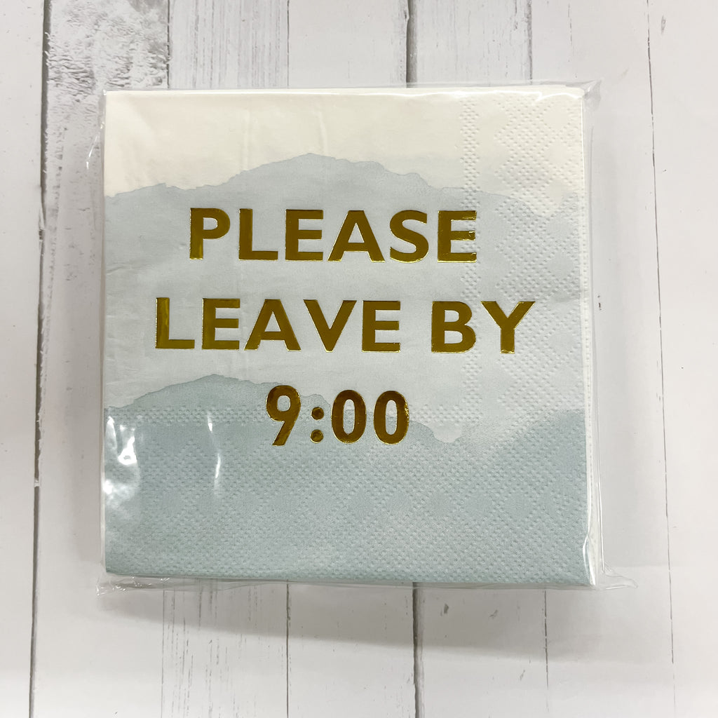Please Leave by 9 Beverage Napkins - Lyla's: Clothing, Decor & More - Plano Boutique