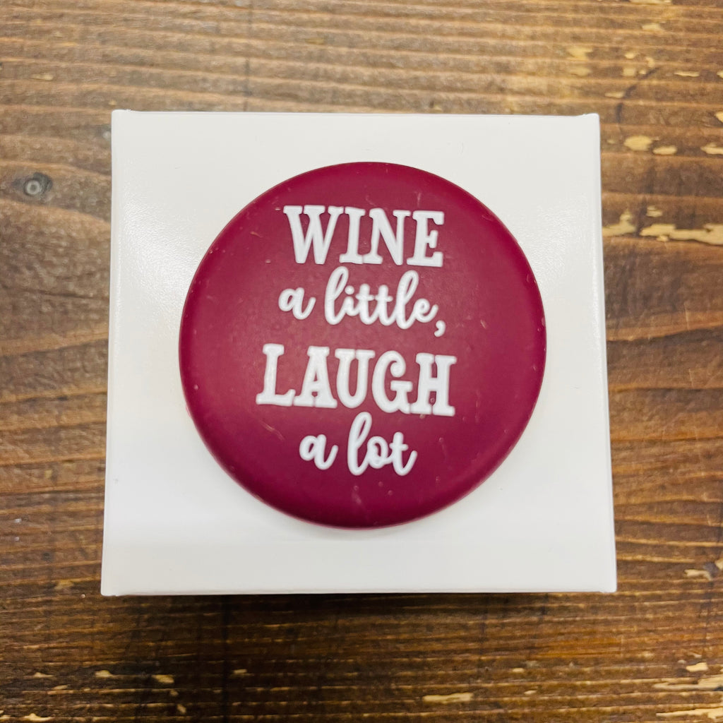 Wine A Little, Laugh A Lot Wine Cap - Lyla's: Clothing, Decor & More - Plano Boutique