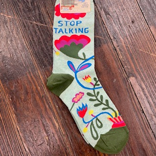 Stop Talking Ladies Socks - Lyla's: Clothing, Decor & More - Plano Boutique