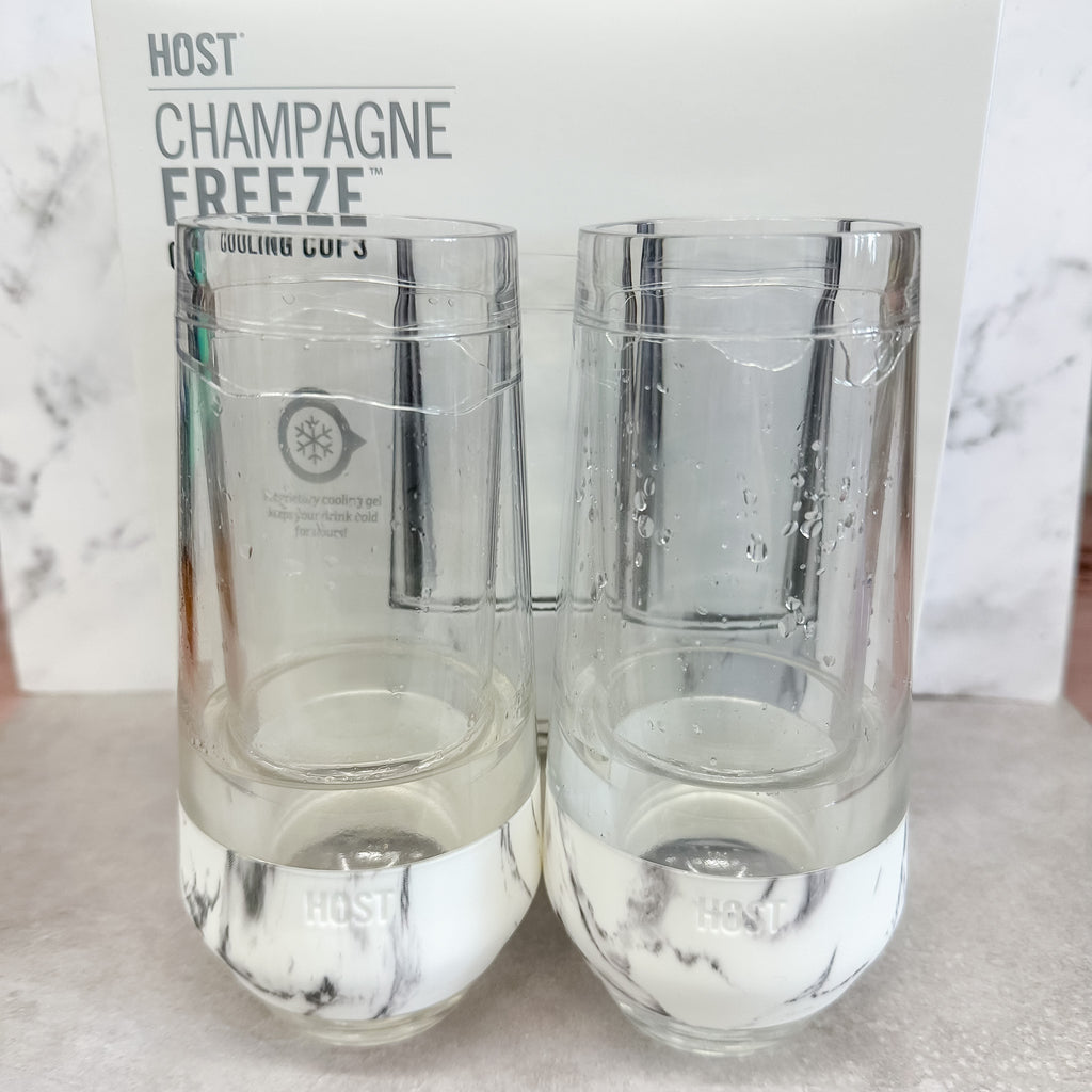 HOST Champagne Freeze Set in Marble - Lyla's: Clothing, Decor & More - Plano Boutique