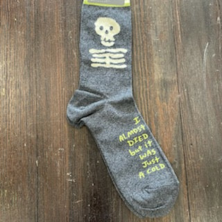 I Almost Died But It Was Just Cold Mens Socks - Lyla's: Clothing, Decor & More - Plano Boutique
