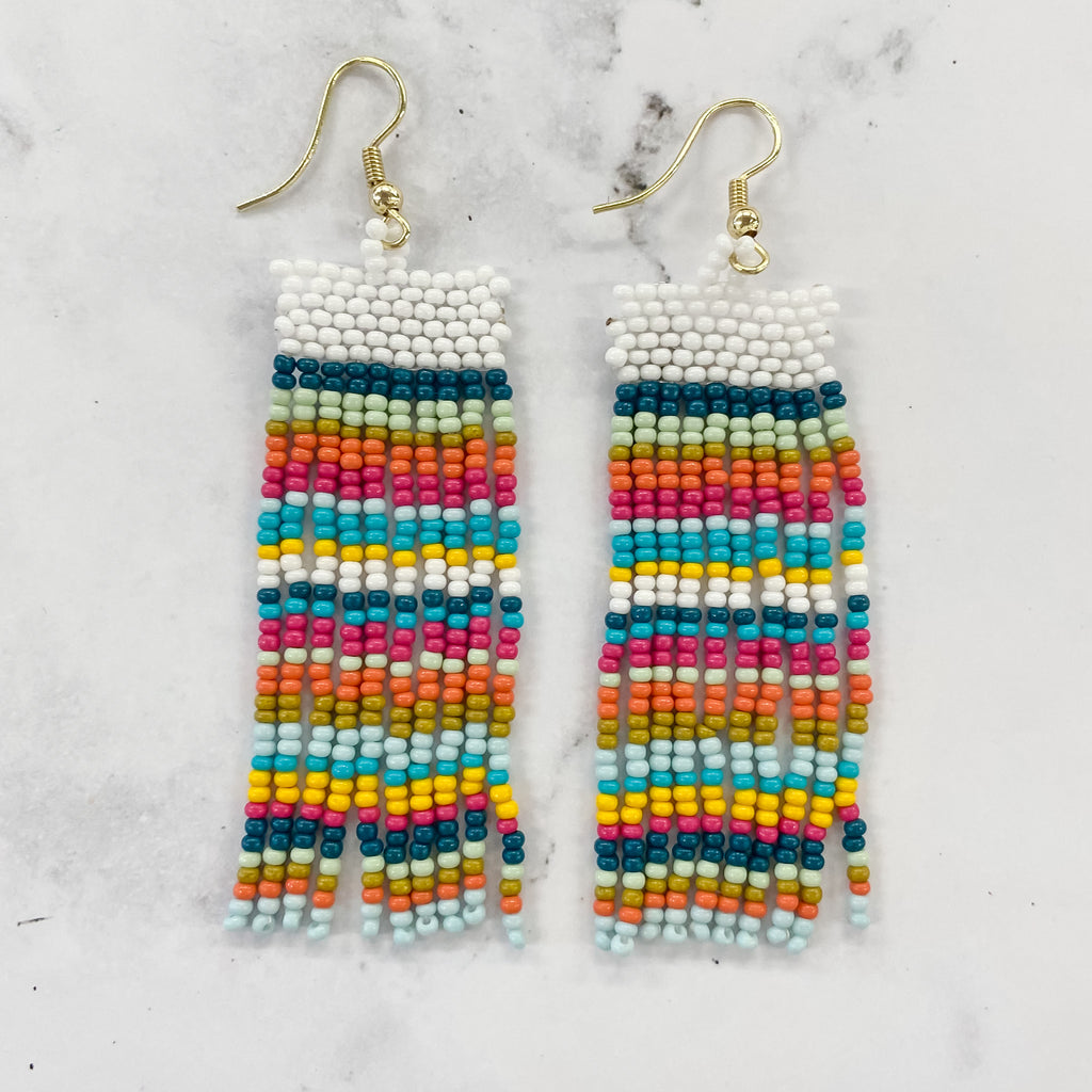 A Color Story Vibrant Colors Seed Bead Earrings by Ink & Alloy - Lyla's: Clothing, Decor & More - Plano Boutique