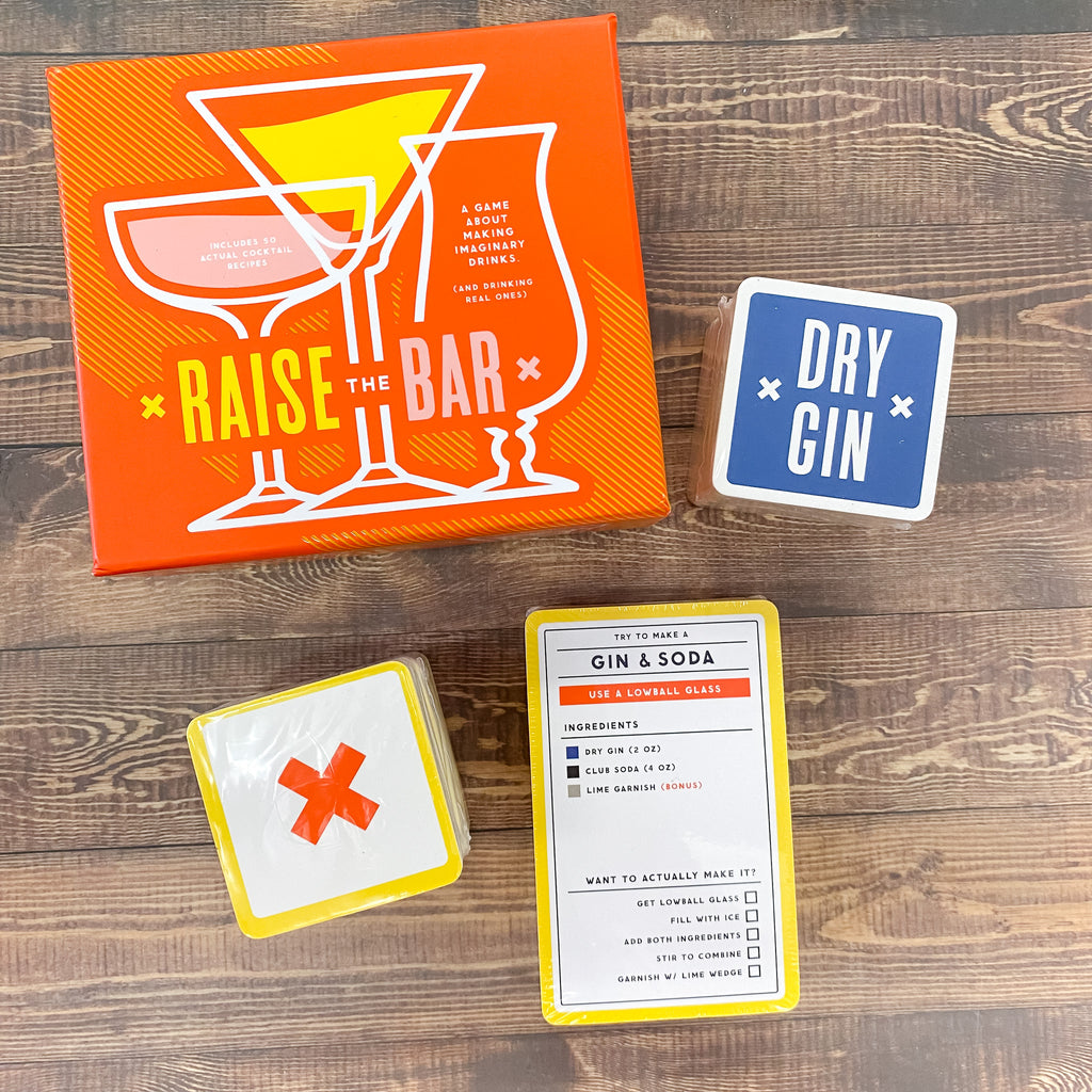 Raising The Bar Game Set - A Game About Mixing Fake Drinks - Lyla's: Clothing, Decor & More - Plano Boutique