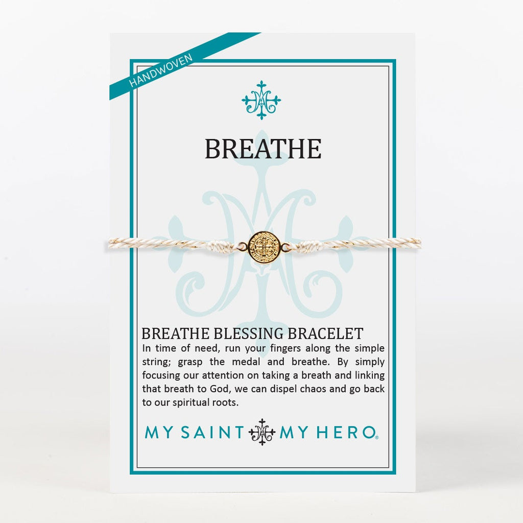 Breathe Blessing Bracelet Metallic Gold - My Saint My Hero - Lyla's: Clothing, Decor & More - Plano Boutique