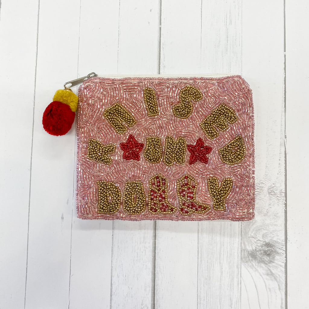 Raised on Dolly Pink Beaded Bag - Lyla's: Clothing, Decor & More - Plano Boutique